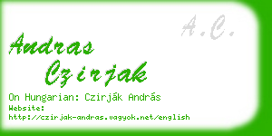 andras czirjak business card
